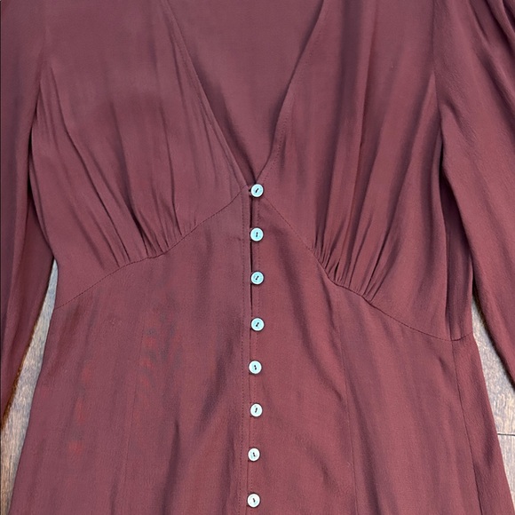 Aritzia Wilfred New Gallery Long Sleeve Button Front Dress in Rustique, Size S - Picture 5 of 14